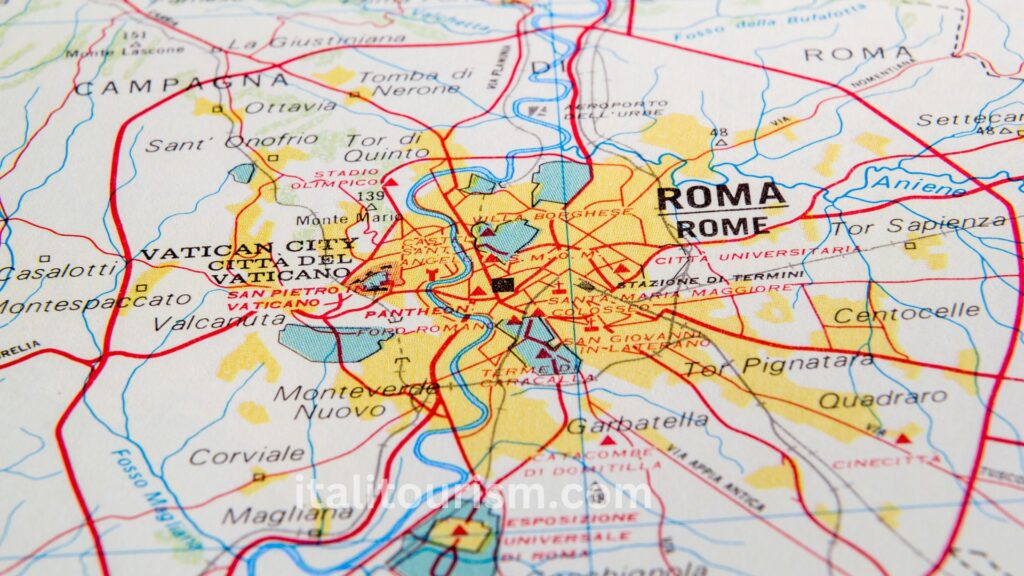 خريطة روما السياحية